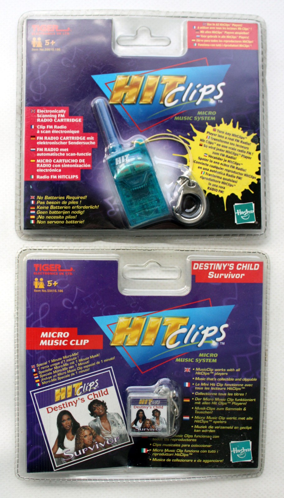 2002 HIT CLIPS DESTINY'S CHILD SURVIVOR MICRO MUSIC CLIP + FM RADIO HASBRO NEW !