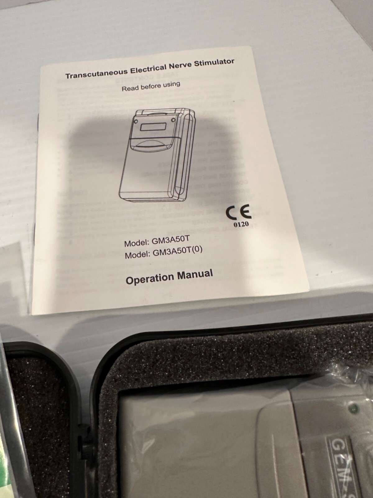 GEM-STIM Transcutaneous Electrical Nerve Stimulator Model GM3A50T