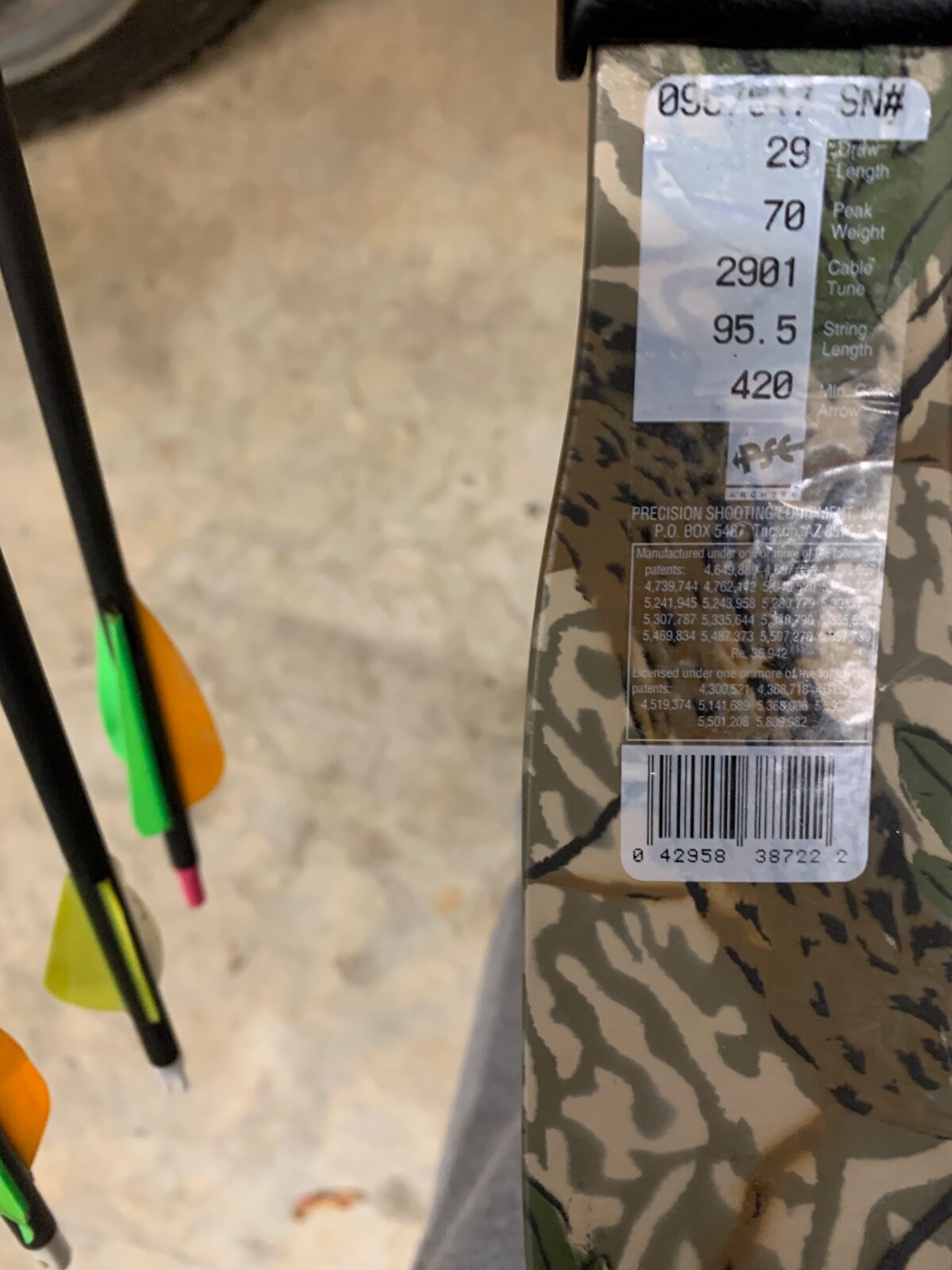 Left handed used pse nova compound bow
