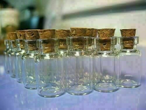 20/50/100pcs 2ml Small Glass Bottles Tiny Empty Clear Vials with Cork New