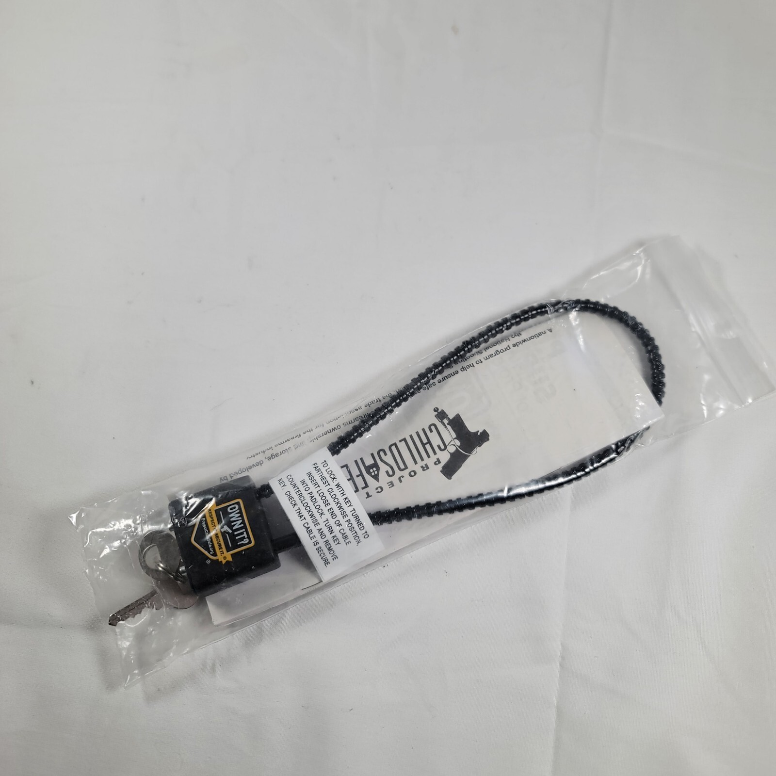 Gun Lock Cable Style 2 Keys Own It Respect It Secure It Project Child Safe New