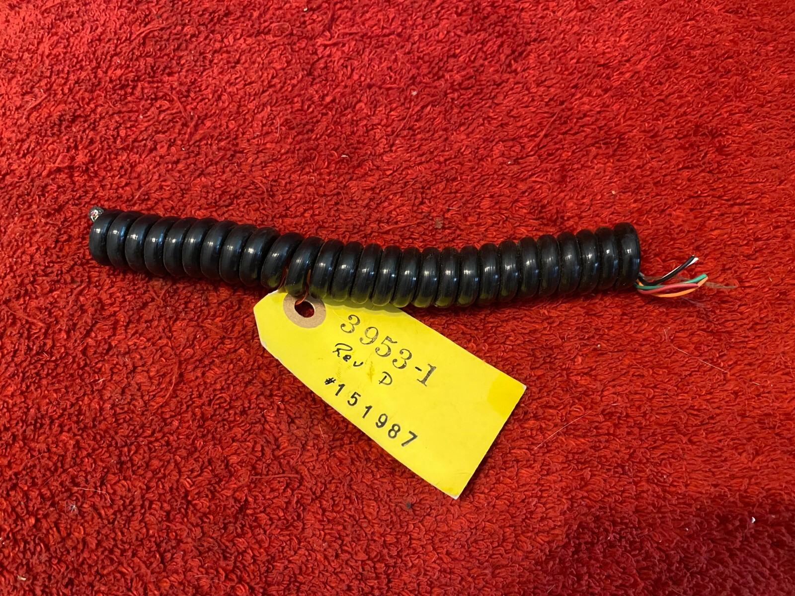 S-TEC AIRCRAFT INTERCOM AND MICROPHONE COIL CORD P/N 3953-1