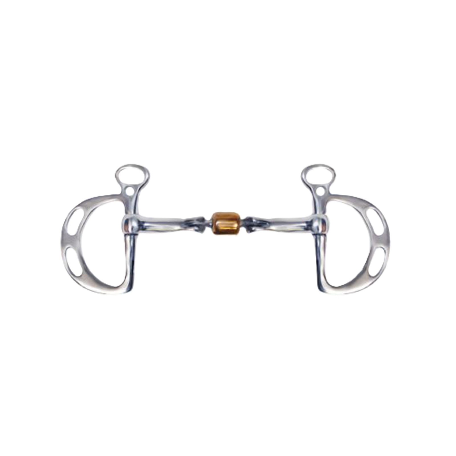 SHOWMAN Kimberwick Style Stainless Steel Bit with D Cheeks (46310)