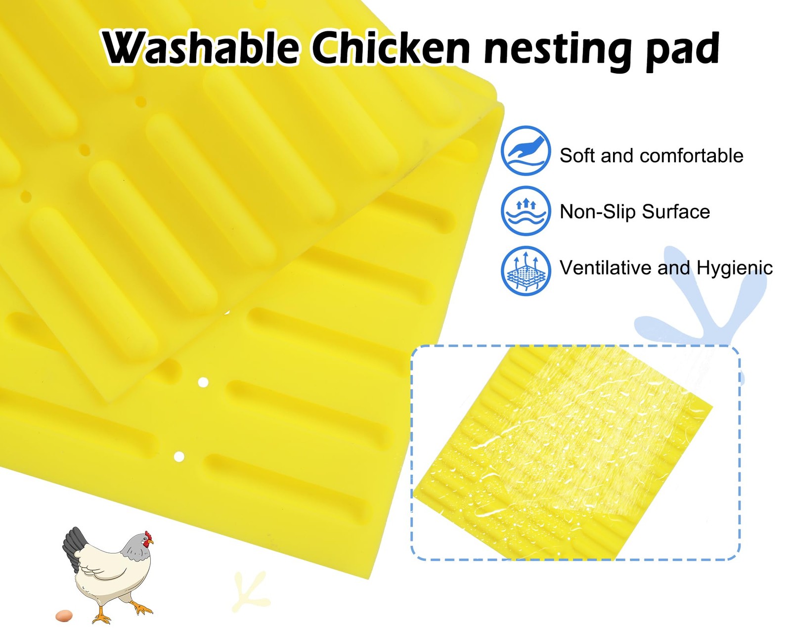 Nesting Boxes for Chicken, 100% Waterproof Hens Nesting for Laying Eggs for H...