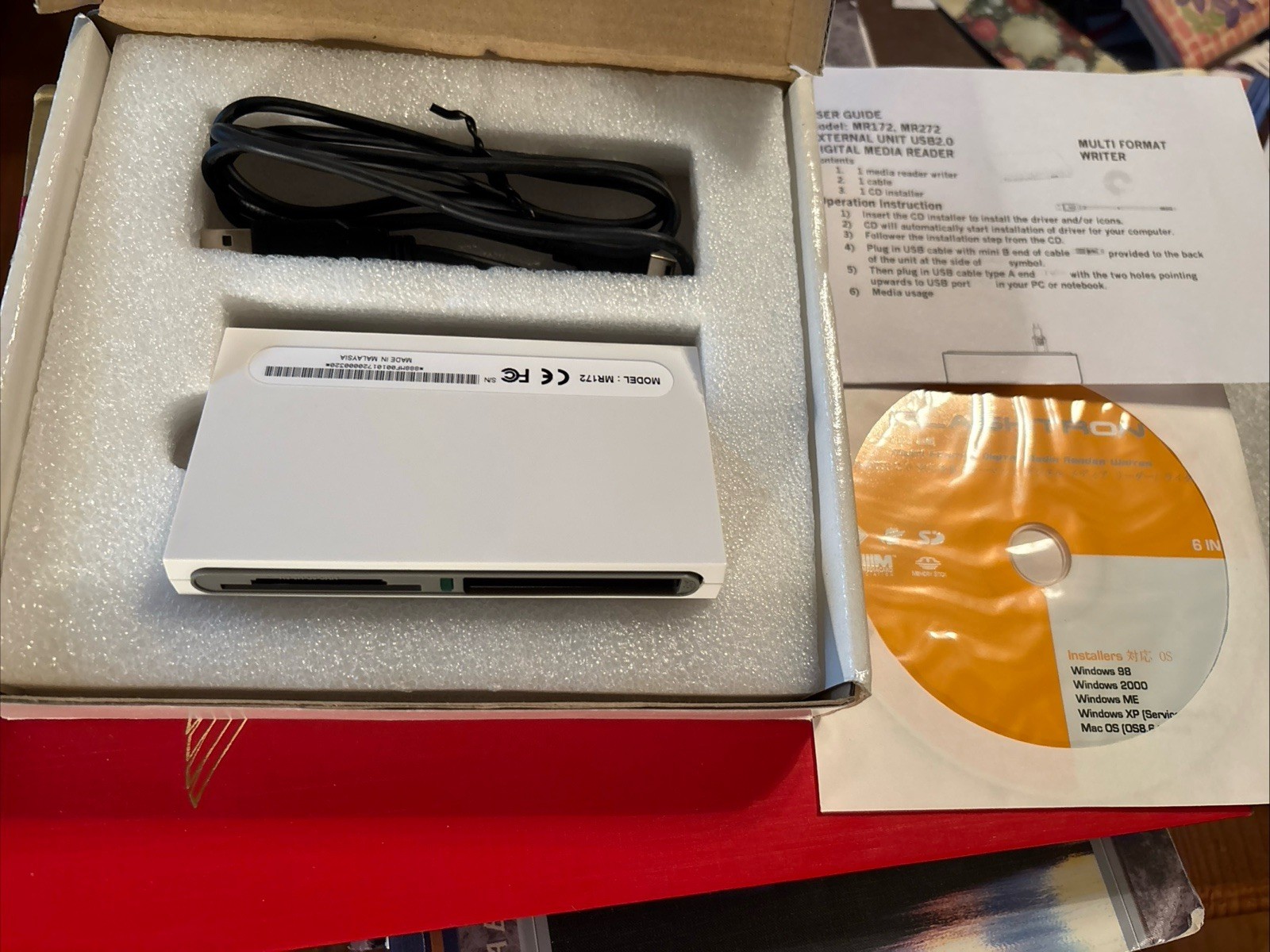 flashtron reader writerUSB2-0 multi format Digital Media Reader Writer with cd