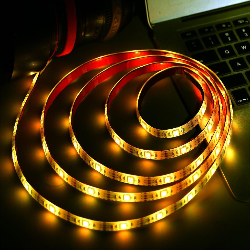 Battery Powered LED Strip Lights, 24-Keys Remote Controlled, DIY Indoor