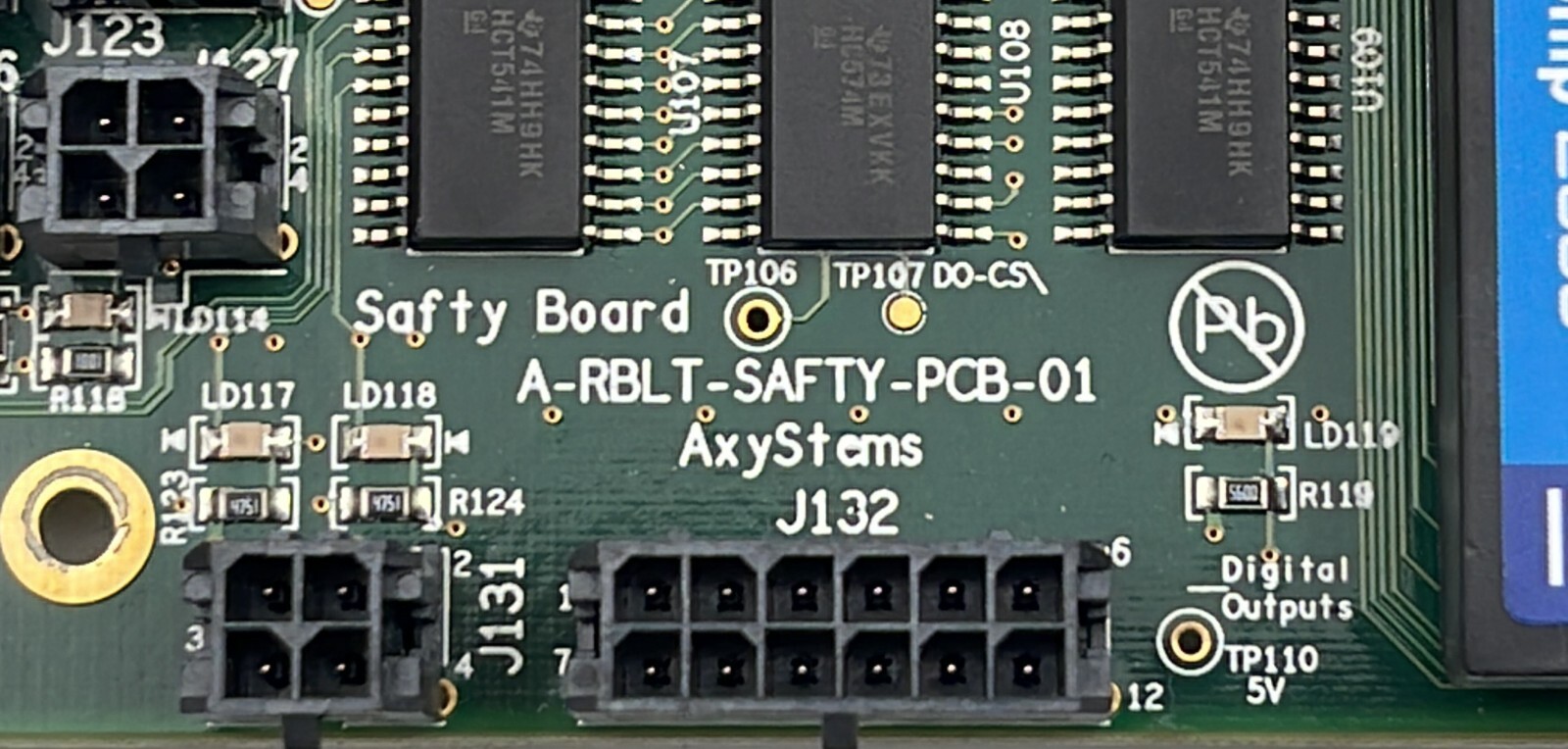 Motorica AxyStems Safty Board A-RBLT-SAFTY-PCB-01 W/ DISKONCHIP 2000