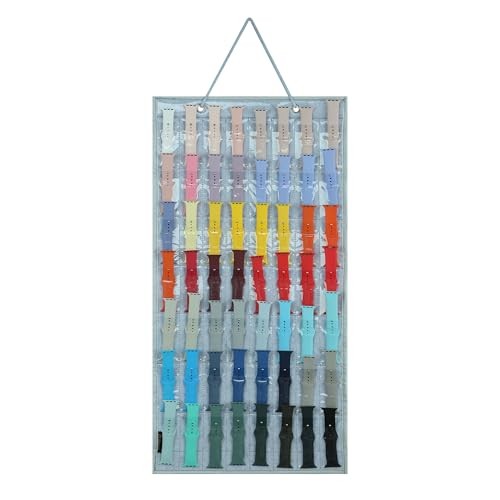 Watch Band Hanging Storage Organizer, Watch Display Storage Roll 56 Slot-gray