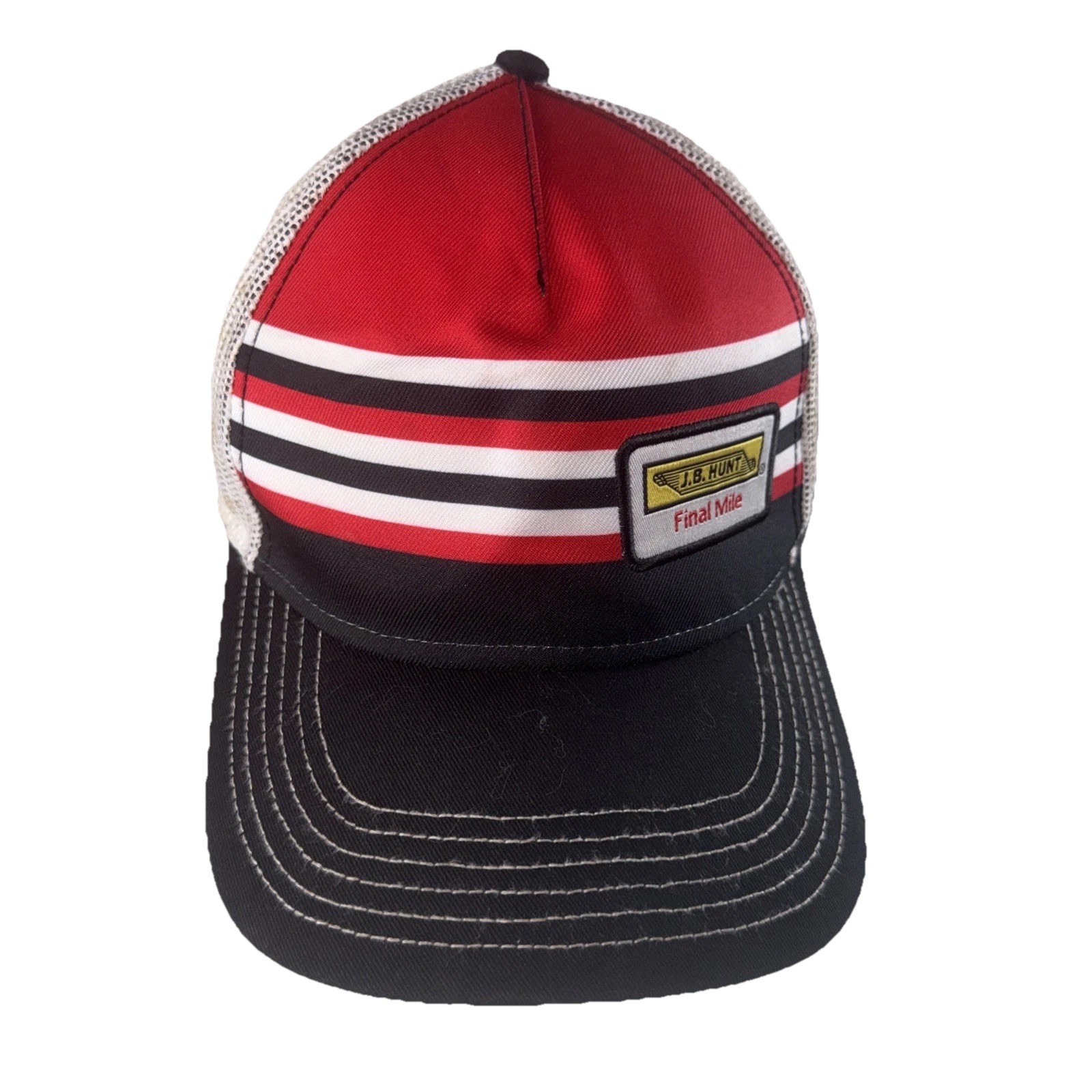 J.B. Hunt Final Mile Red Black White Trucker Hat Cap SnapBack DriverAppreciation