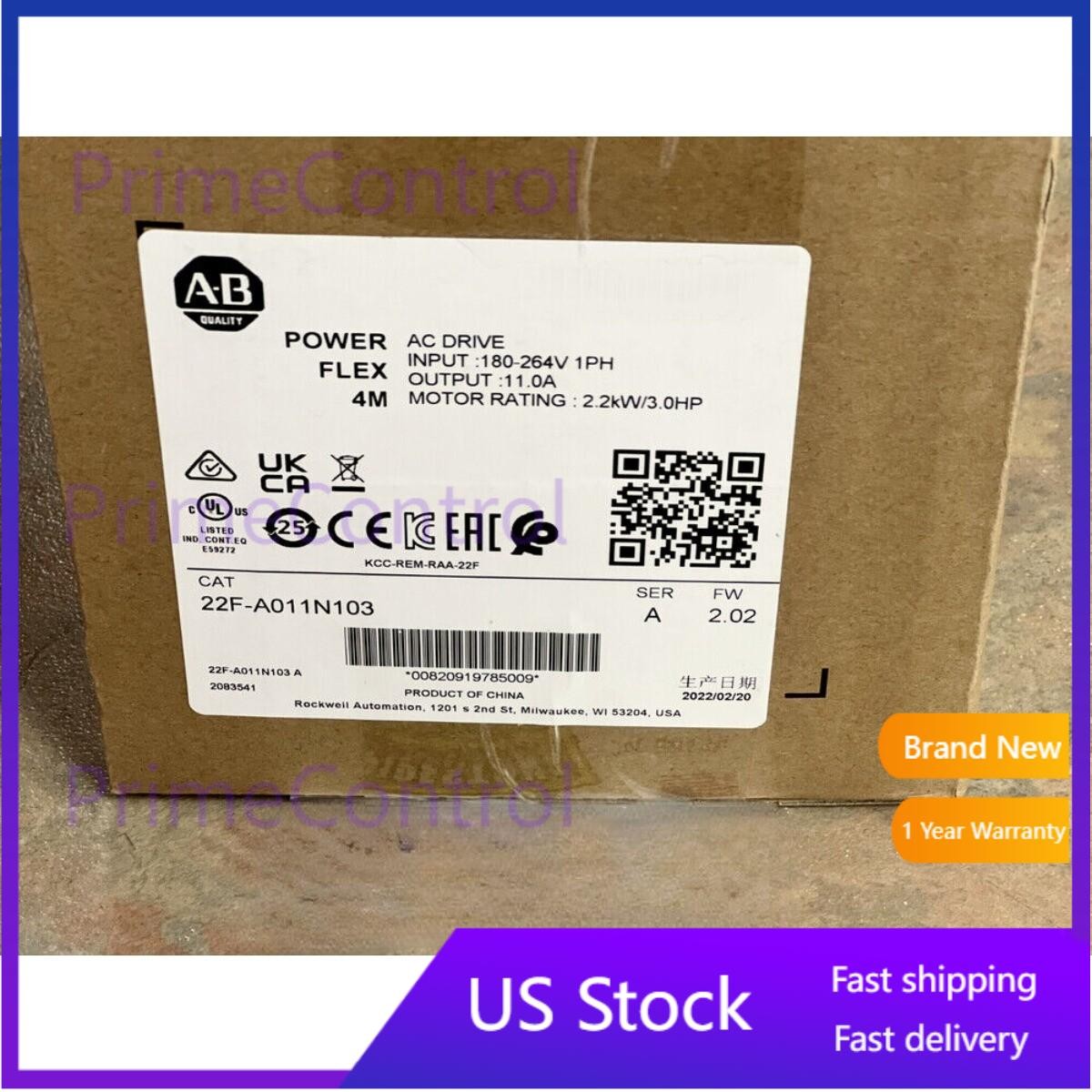 AB 22F-A011N103 AC Drive New Factory Sealed 22F-A011N103 Fast Ship US Free Tax
