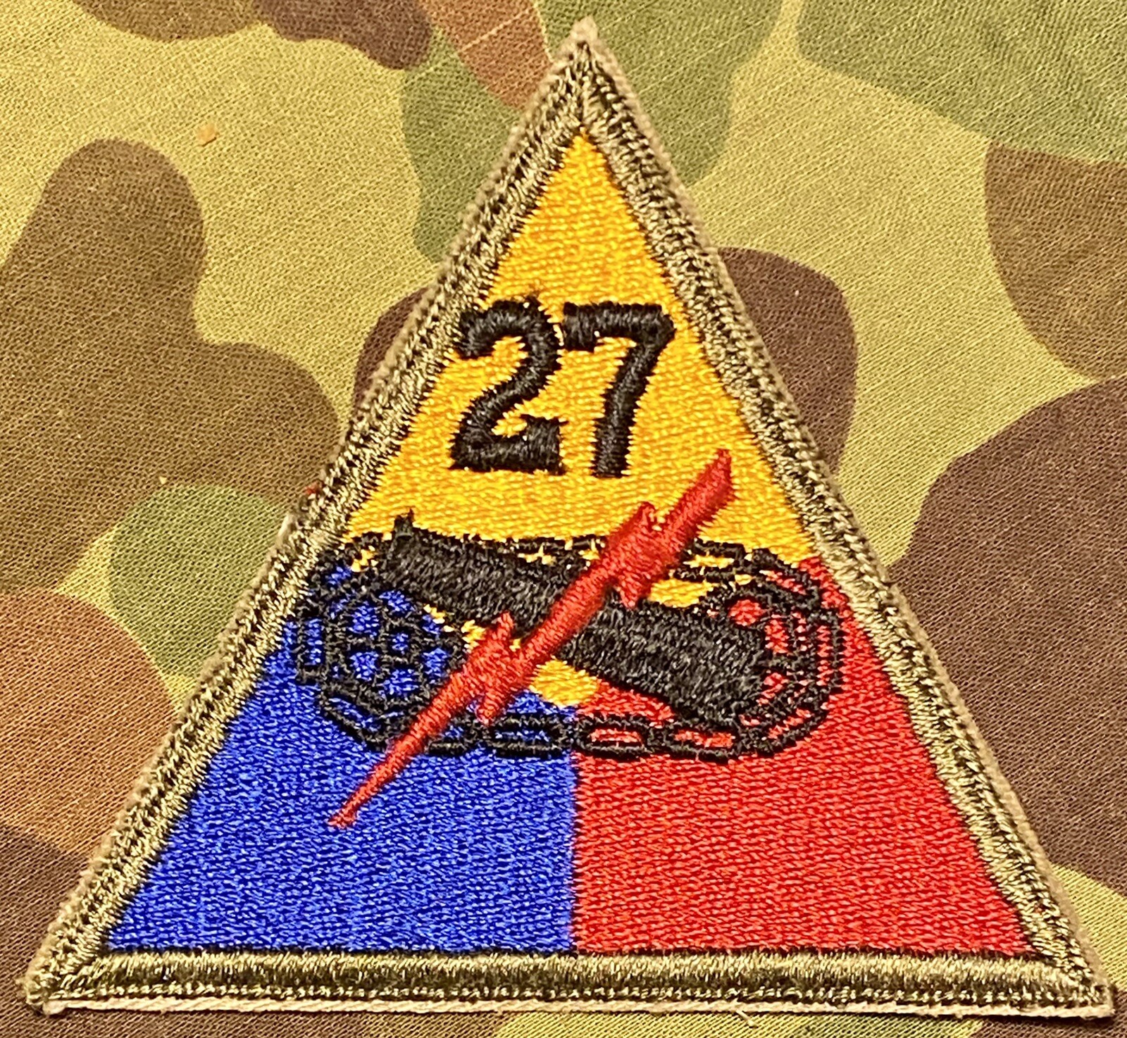 Original Cold War US Army 27th Armored Division Patch - The EMPIRE Division SSI