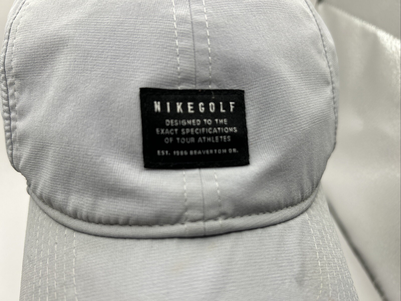 NIKE GOLF Legacy91 Golf Baseball Har Cap Light Gray Lightweight Adjustable Patch