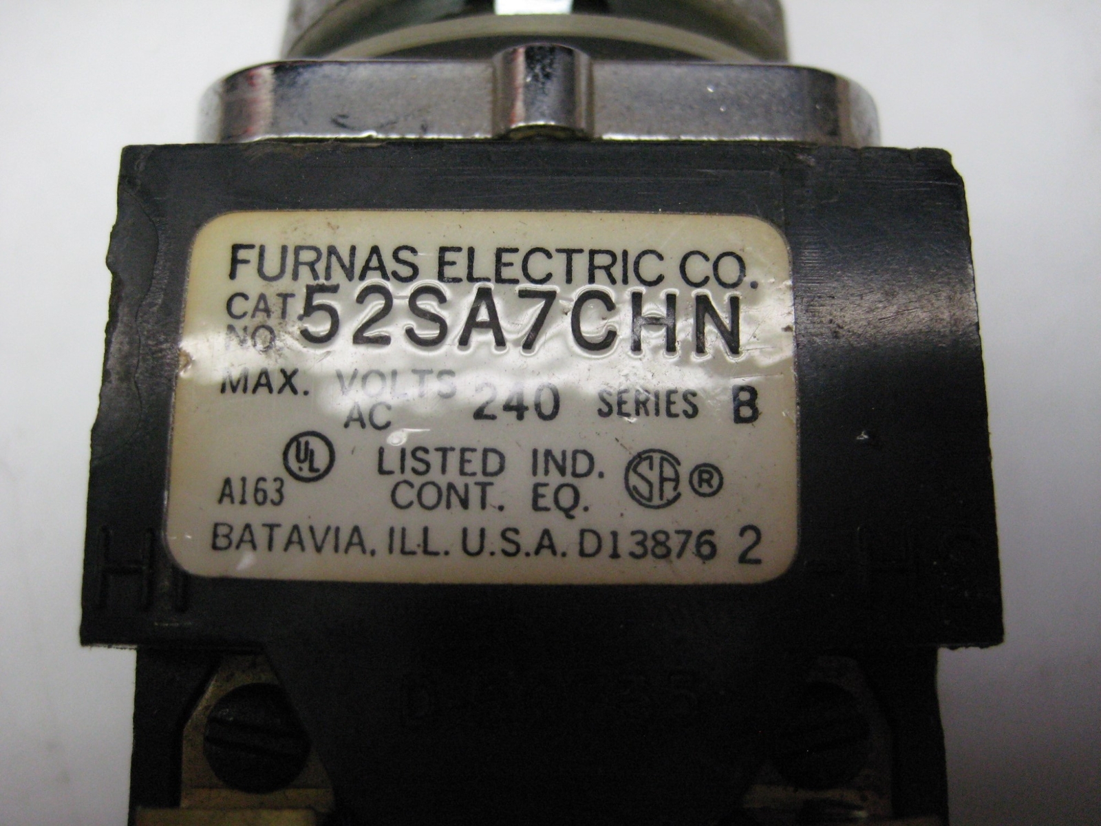 FURNAS 52SA7CHN SELECTOR SWITCH UNMP