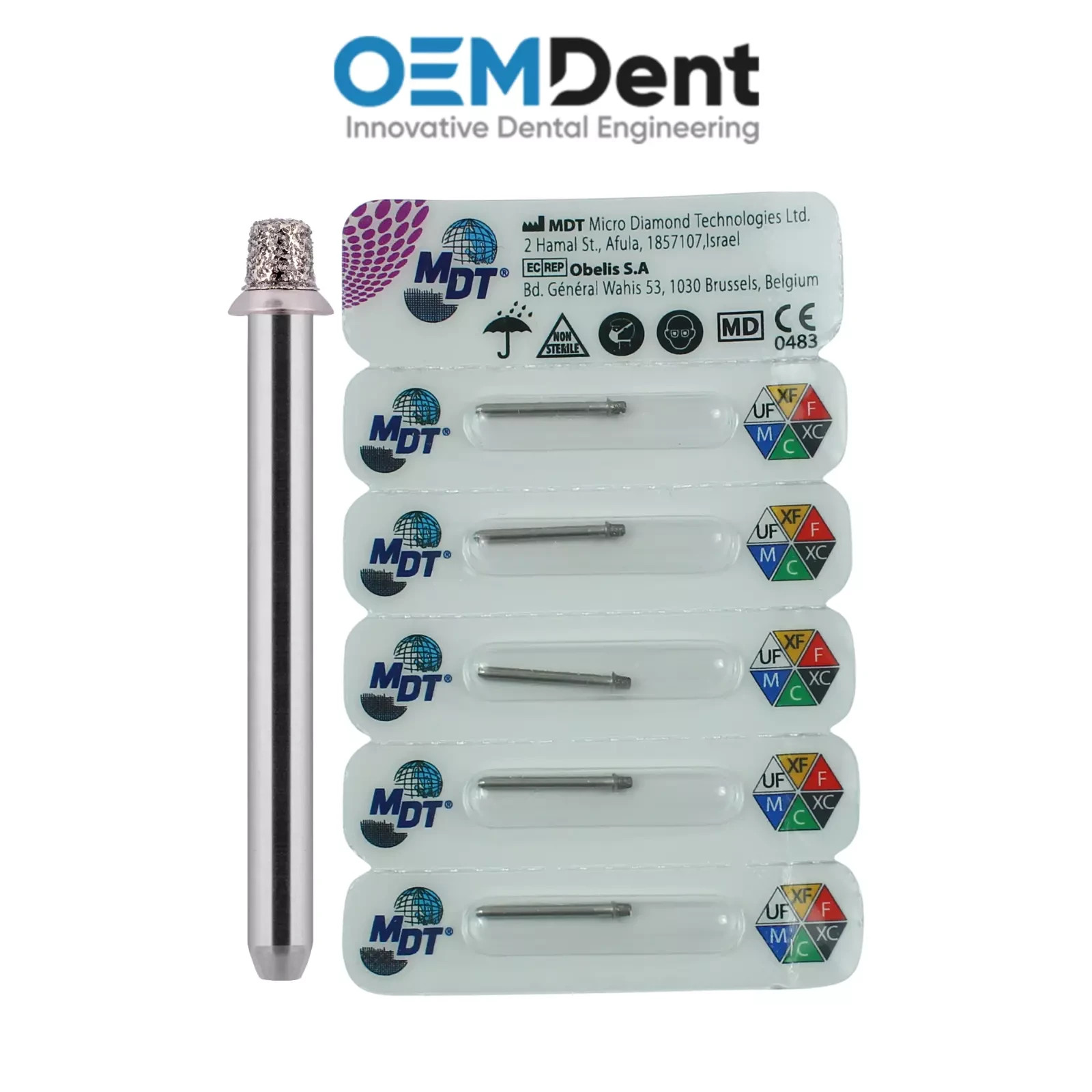 MDT FG Diamond Burs Depth Marker, Occlusal Reduction, Dental Prep