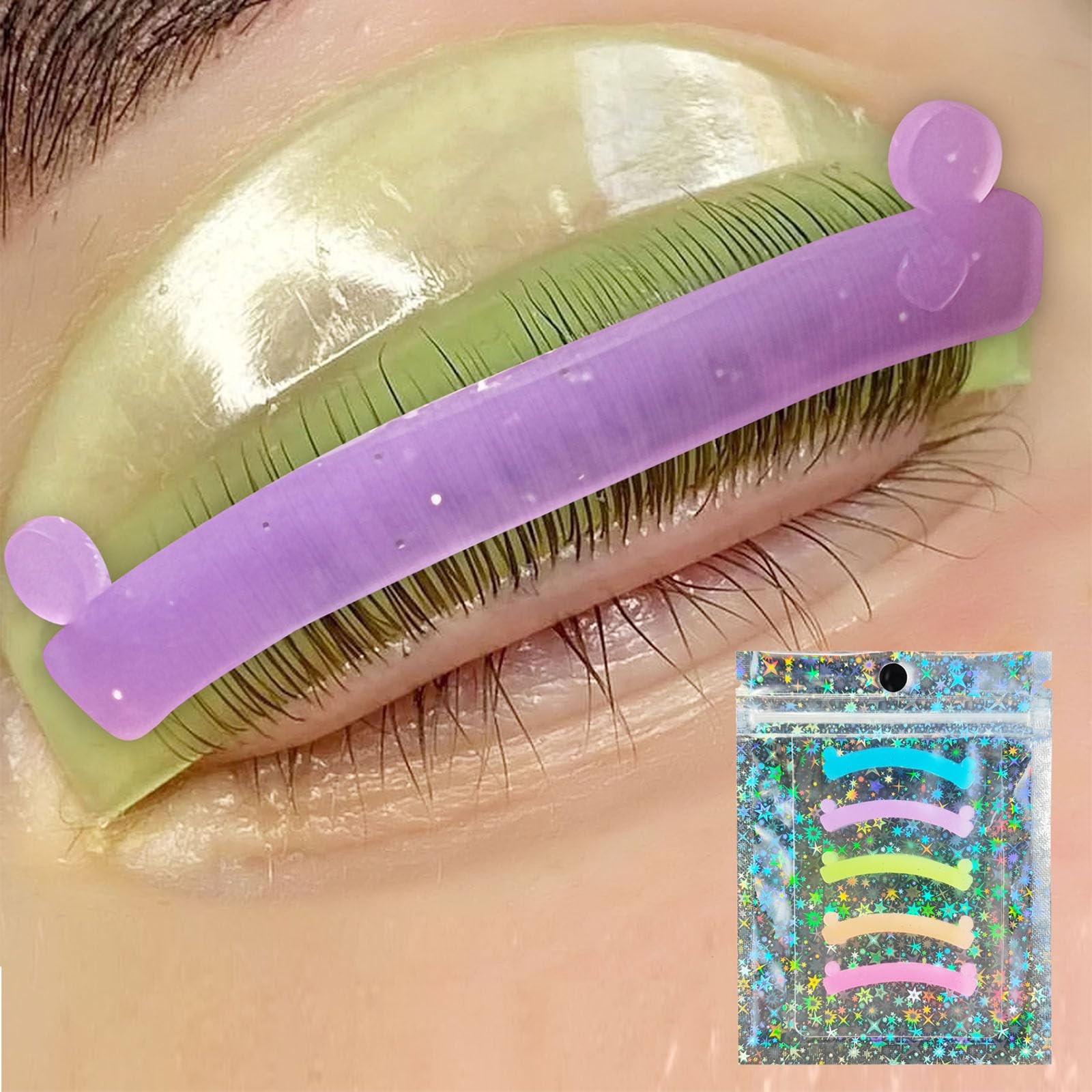 PERMANIA Lash Lift Ribbon, 5 Pcs Silicone Eyelash Rods Ribbon Soft Colorful