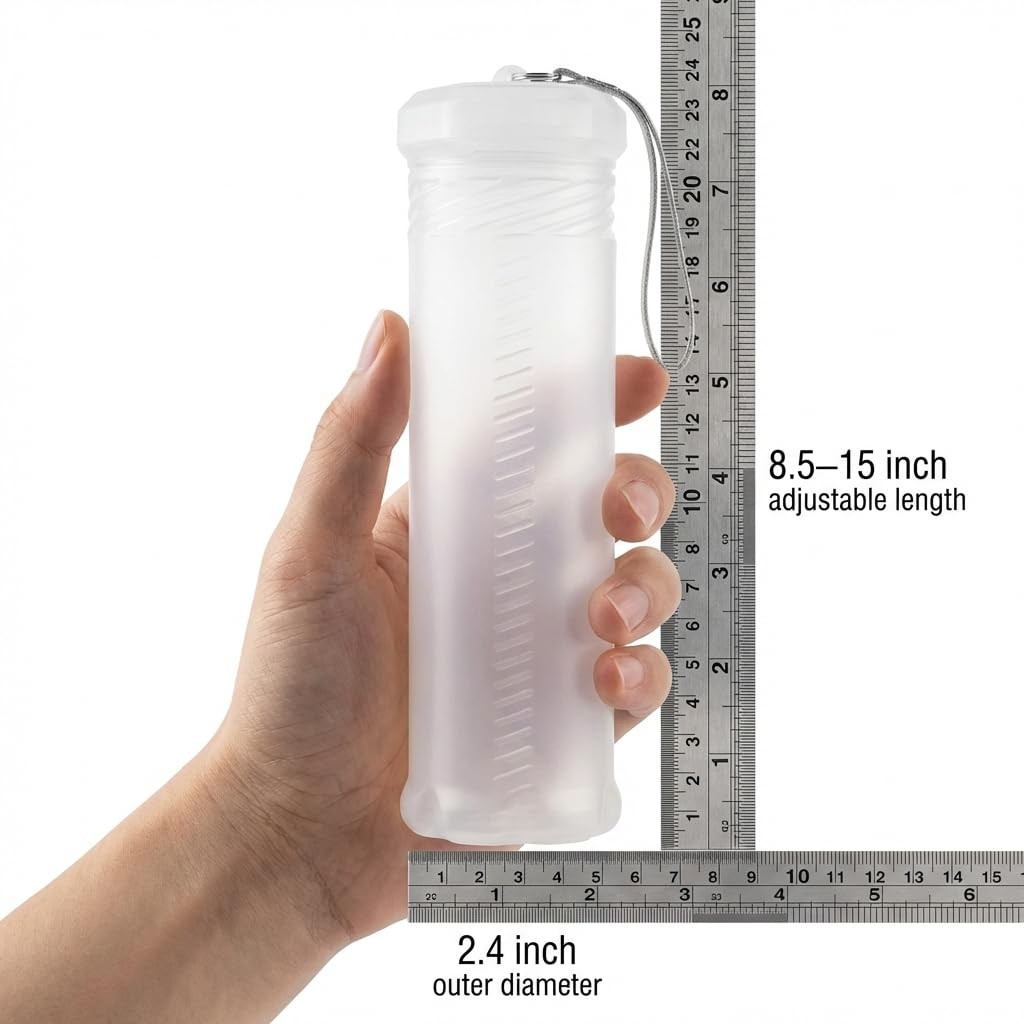 QWORK Extendable Artist Storage Tube - Durable Plastic, 2 Pack Adjustable Length