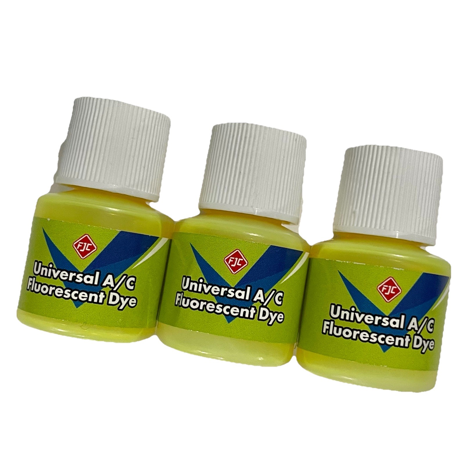 FJC Universal 4914 A/C Fluorescent Dye 1/4oz. Bottle Set of 3 New R1234yf R134