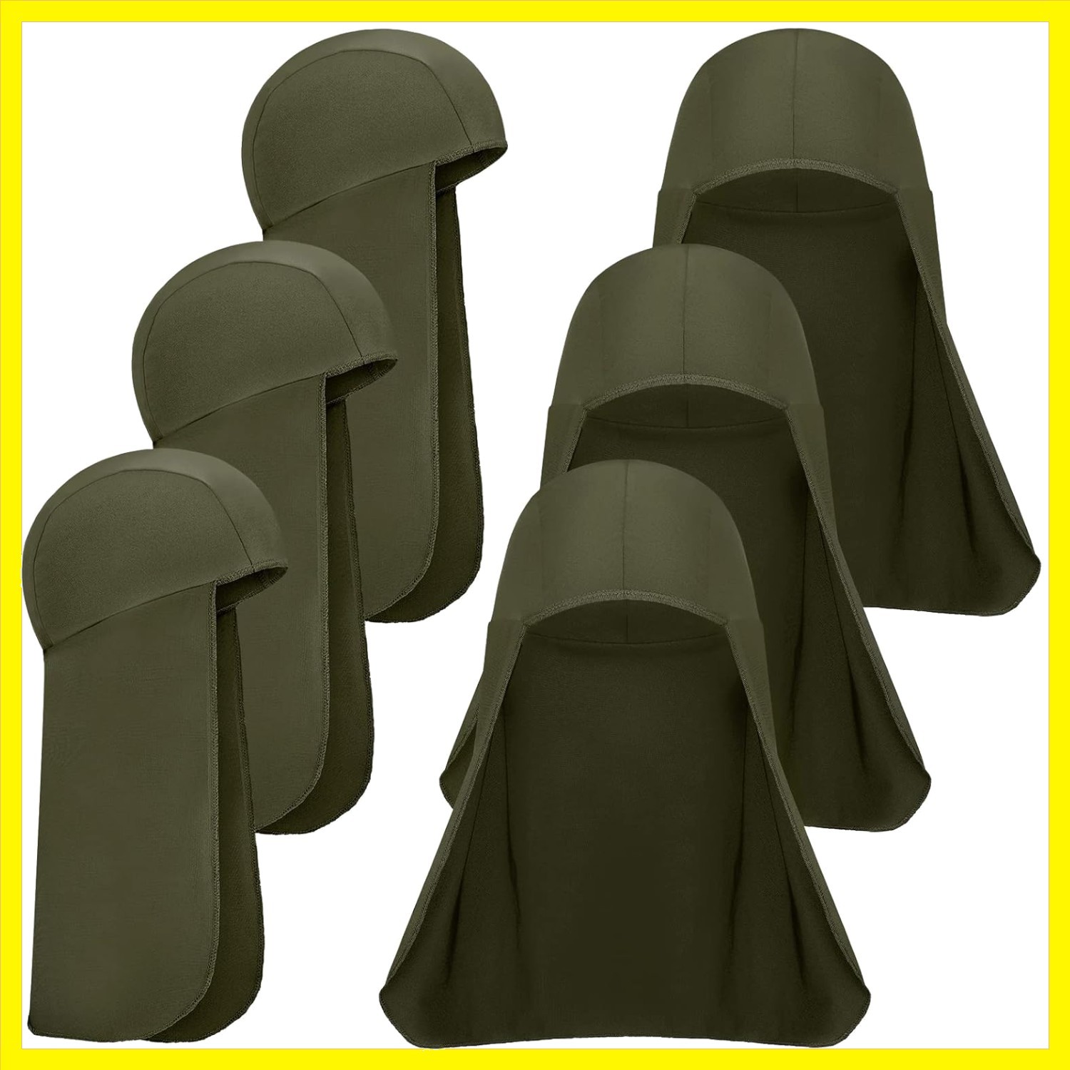 6 Pieces Hard Hat Sun Shade Cooling Skull Cap Sun Neck Protector Quick Dry Ne...