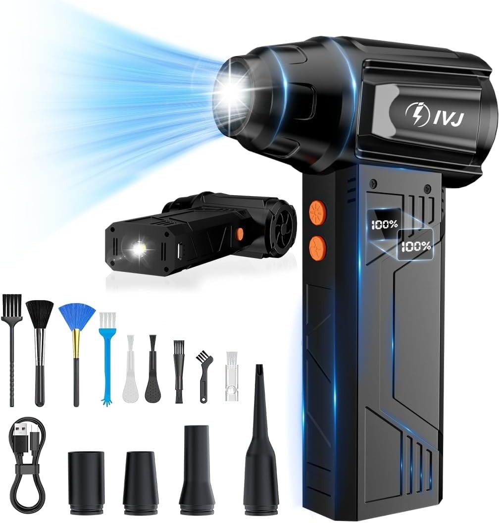 Aire Comprimido Electrico 180000RPM Soplador Inalambrico 4 Velocidades PC Auto