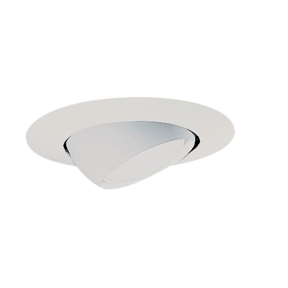 HALO COOPER 78P WT  Recessed Can Trim White Eyeball Adjustable Trim