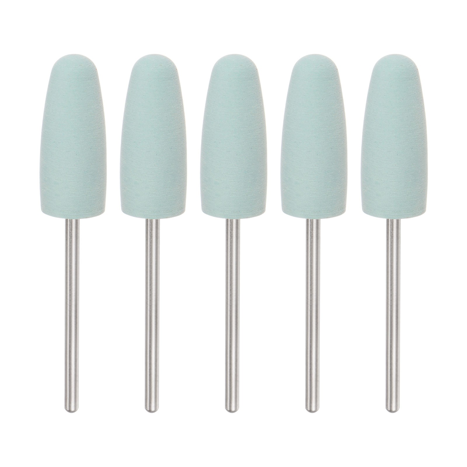 5pcs Rubber Polishing Bit Buffing Wheels 800 Grit 10mm Cone Grinding Head