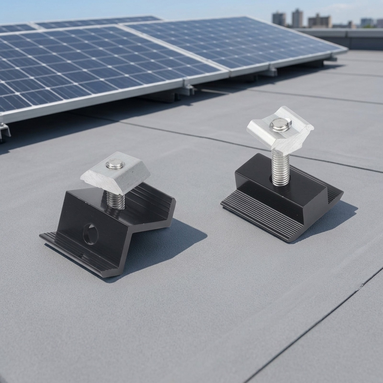 Solar Panel Mount Kit for Flat Roofs and Boats with Easy Grip and Secure Hold