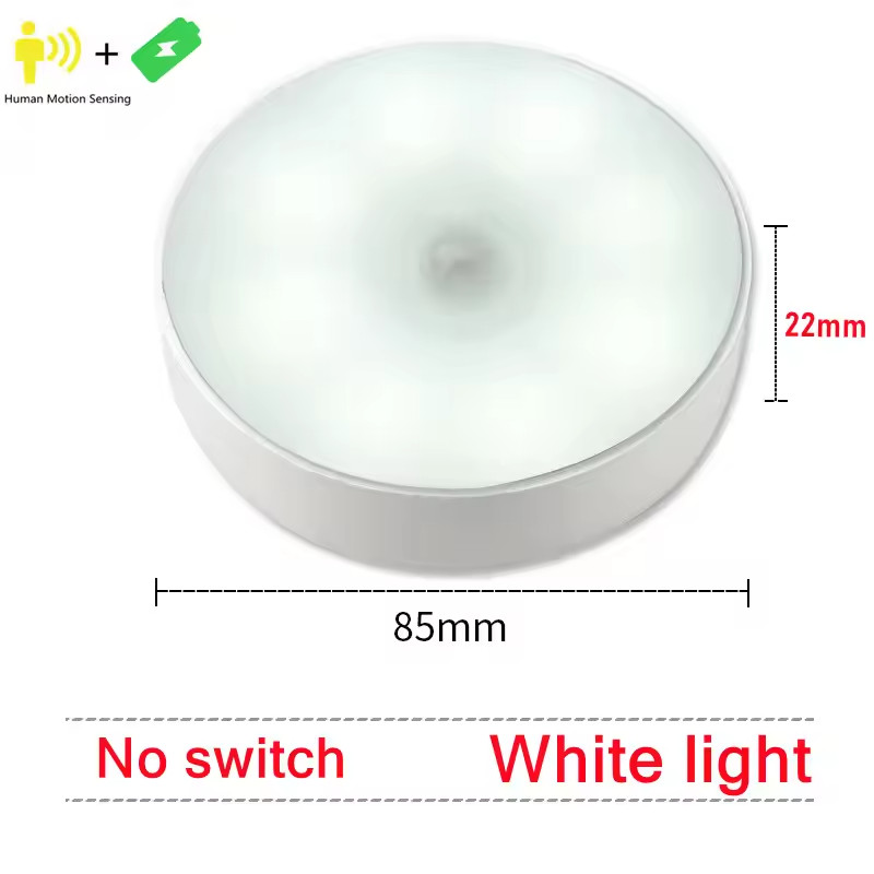 LED Motion Sensor Under Cabinet Closet Light USB Rechargeable Kitchen Lamp