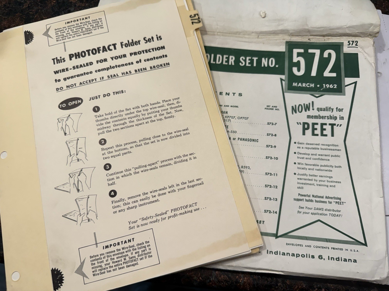 Still Bound Vintage Sam’s Photofact Set 572 March 1962 Complete Set Admiral,…