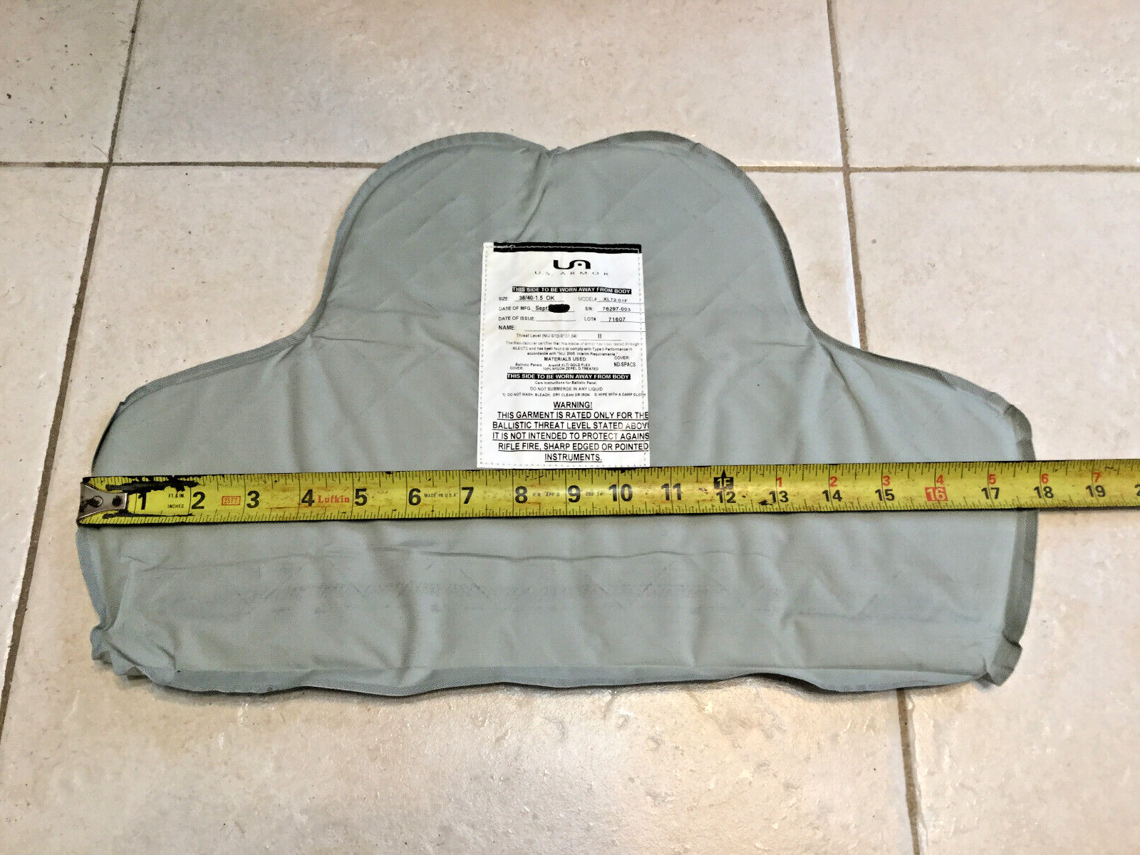 bullet proof  lvl II body armor ballistic armor in fair to good condition