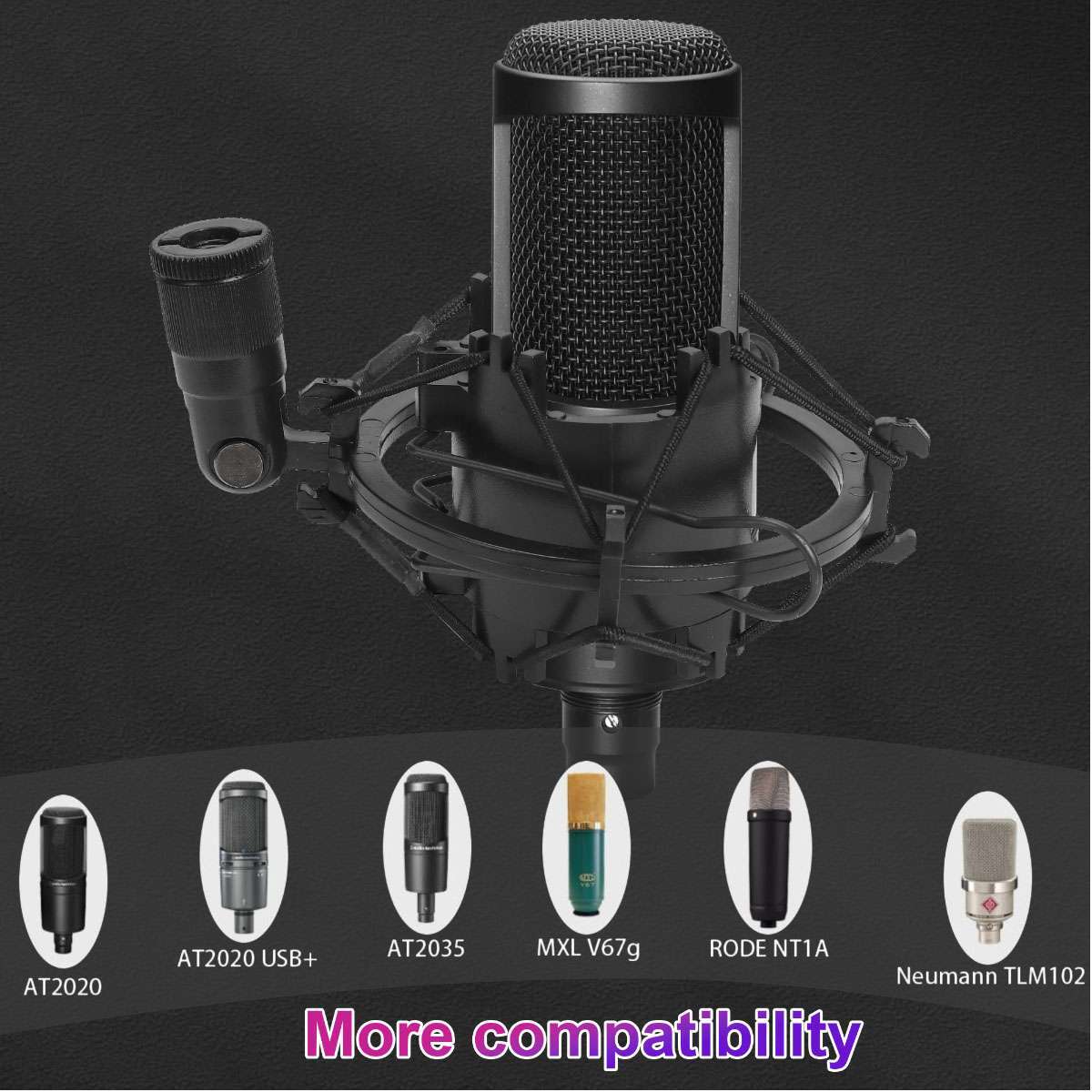 Universal Mic Microphone Shock Mount Clip for Home Studio Podcast Recording