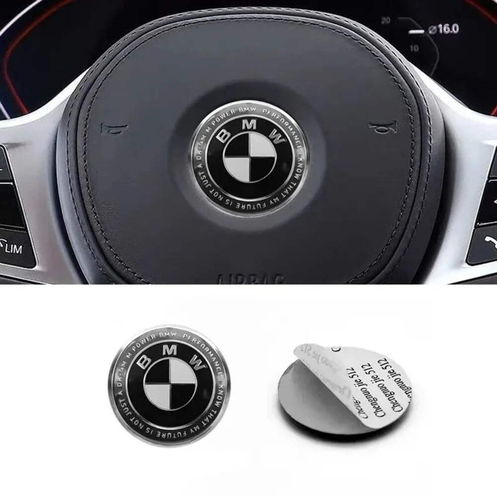 45mm Car Steering Wheel Emblem Sticker Accessories For BMW E36 E39 E46 E53 E60 E