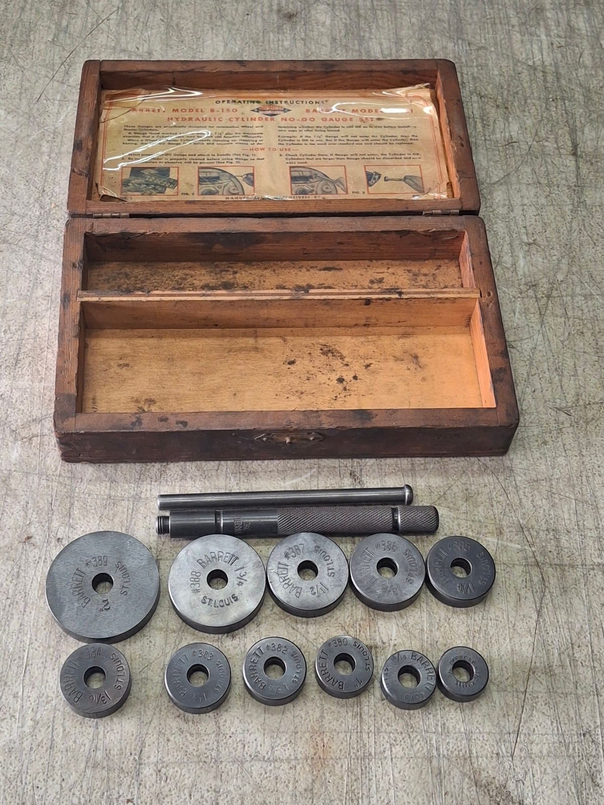 Brake Caliper Hydraulic Cylinder No-Go Gauge Set  Barrett B150/151  Auto Truck