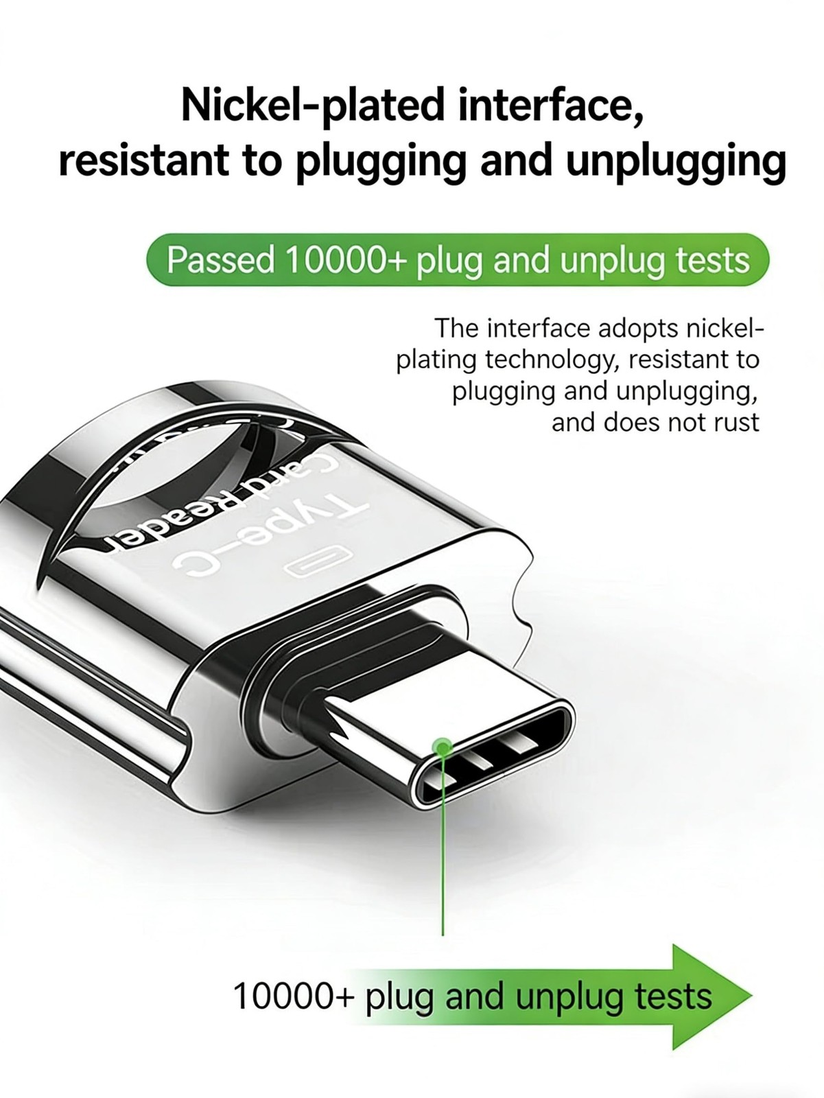 Type-C Card Reader, 2-in-1 USB C to TF/Micro SD Card Reader, High-Speed 480Mb...