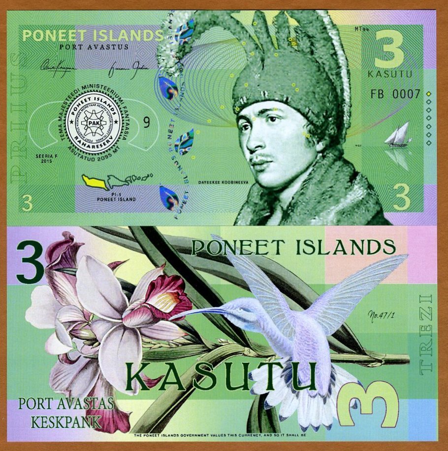 Poneet Islands, 3 Kasutu, 2015, POLYMER, UNC