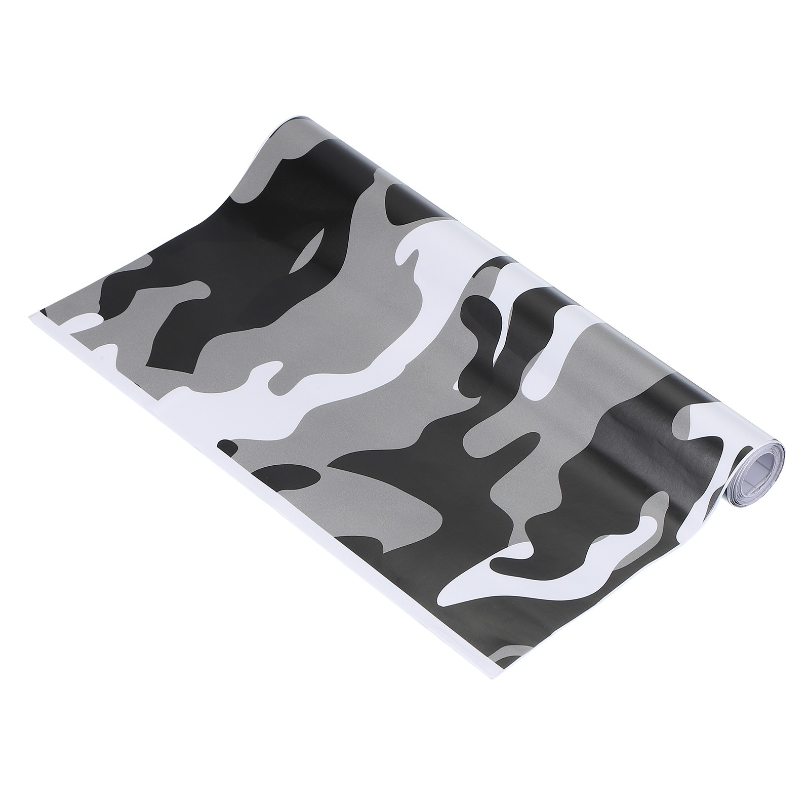 Camo Roll 12"x3ft Self Adhesive Digital Camo Vinyl Wraps, Black/White