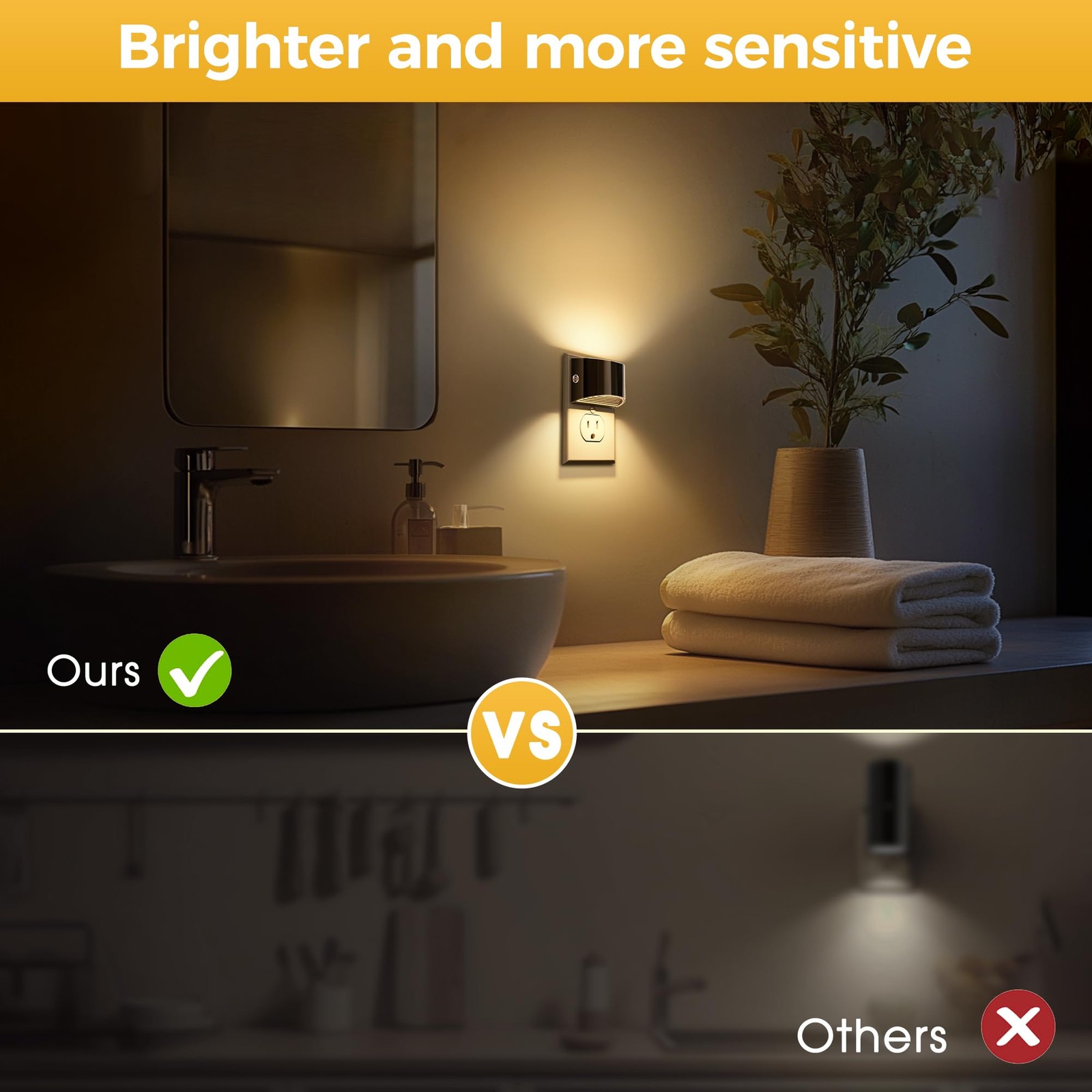Night Lights Plug into Wall, 2 Pack Modern Night Lights, Dusk to Dawn Sensor
