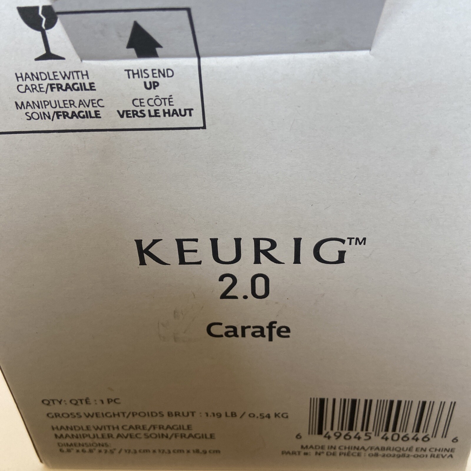 Keurig 2.0 Black 4 Cup/32 Oz Carafe New In Box