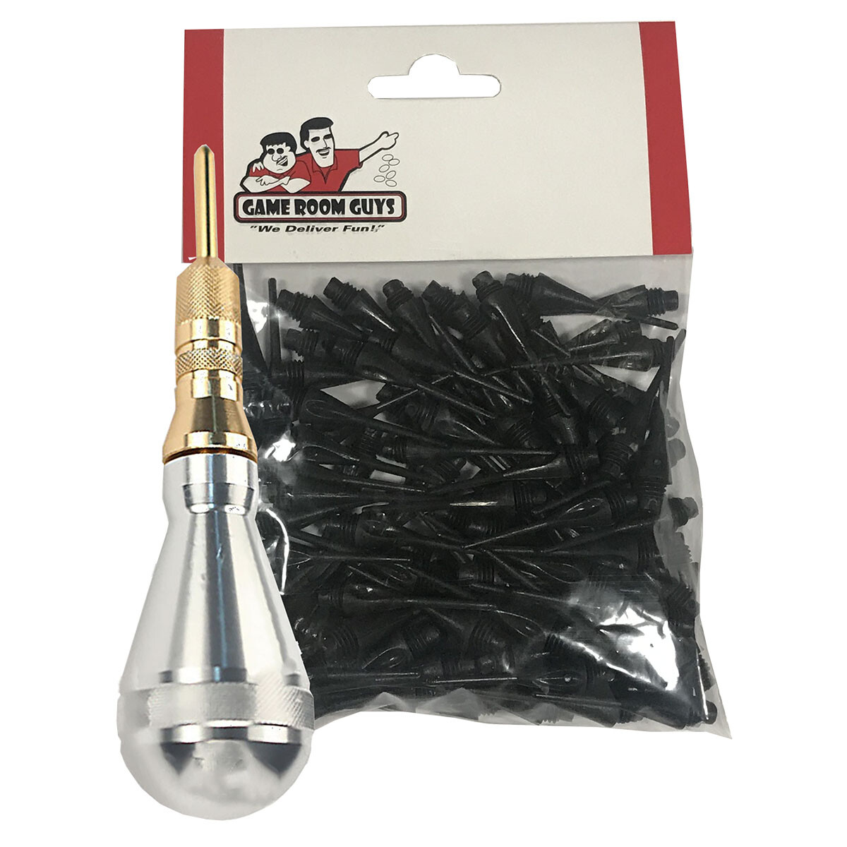 Dart Soft Tip Remover Extractor Tool and 100 1/4" Black Dart Tips