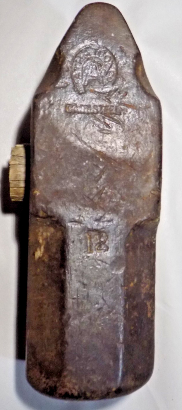 12 Lb. ATHA Tool Co. Cast Steel Blacksmithing Octagonal Cross Peen Sledge Head