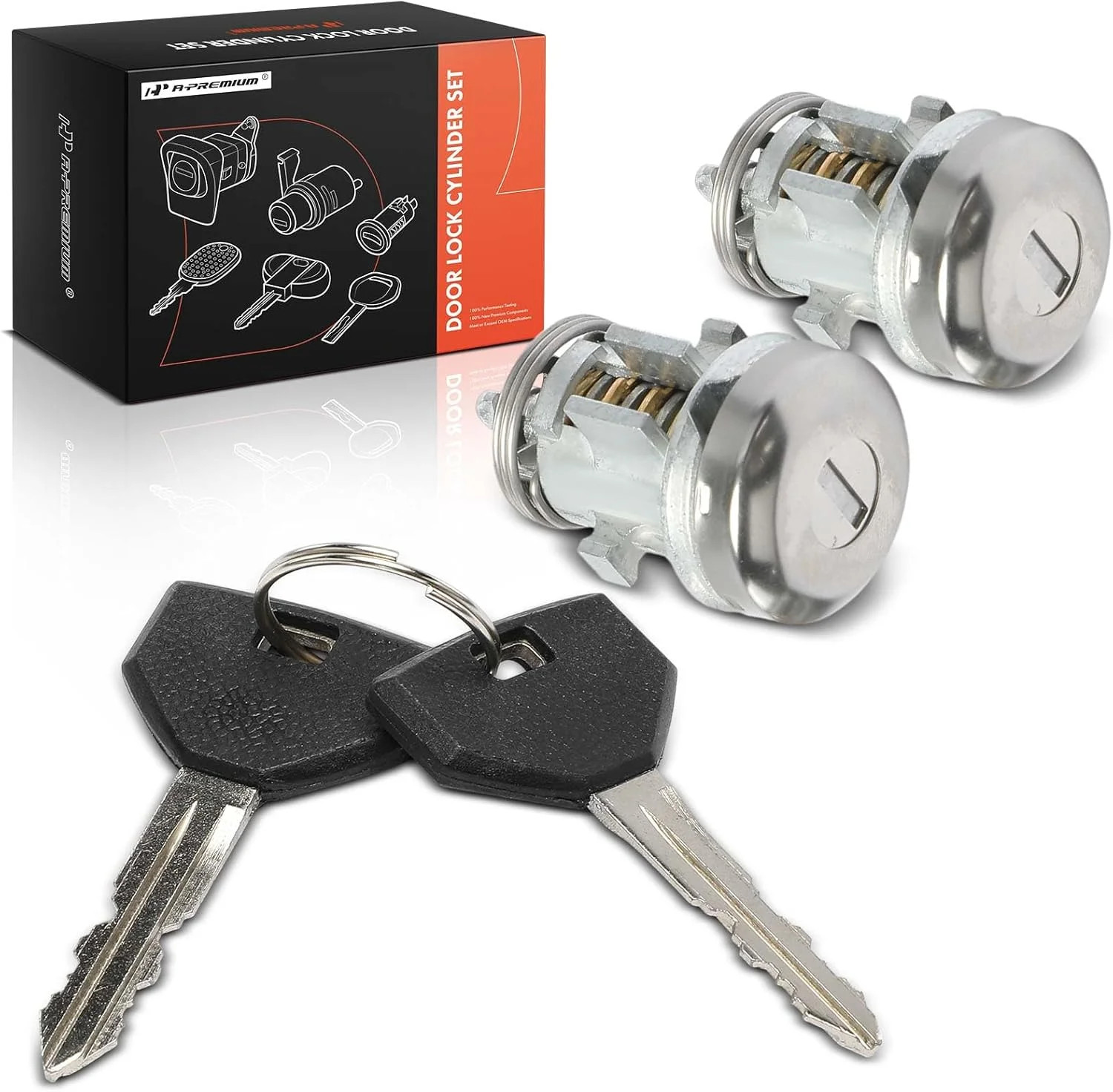 A-Premium Door Lock Cylinder Set with Keys Compatible with Chrysler Dodge Eagle