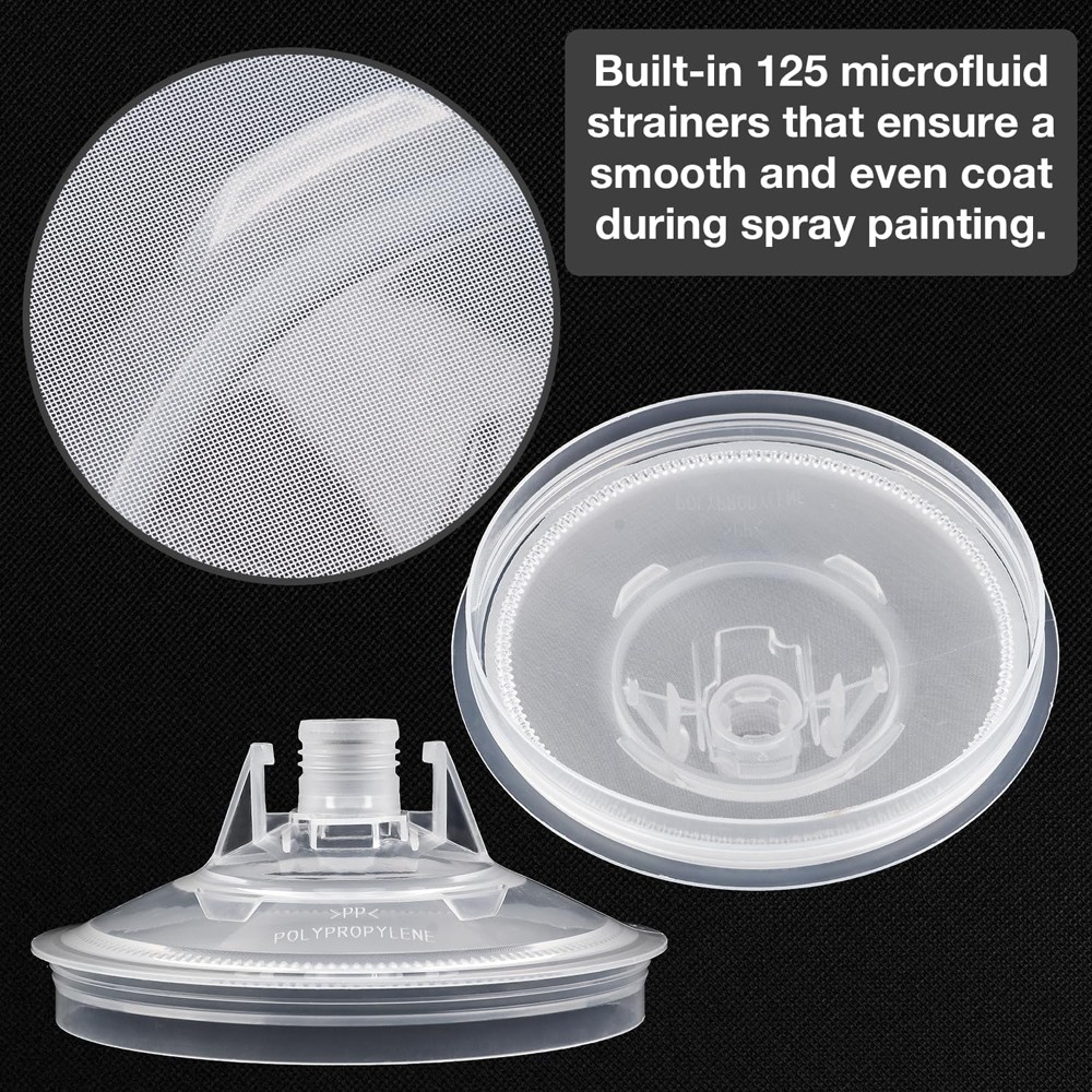 🔥 50 Pack Disposable Paint Spray Gun Cup Liners + Lid System Kit 20oz 600ML Cup