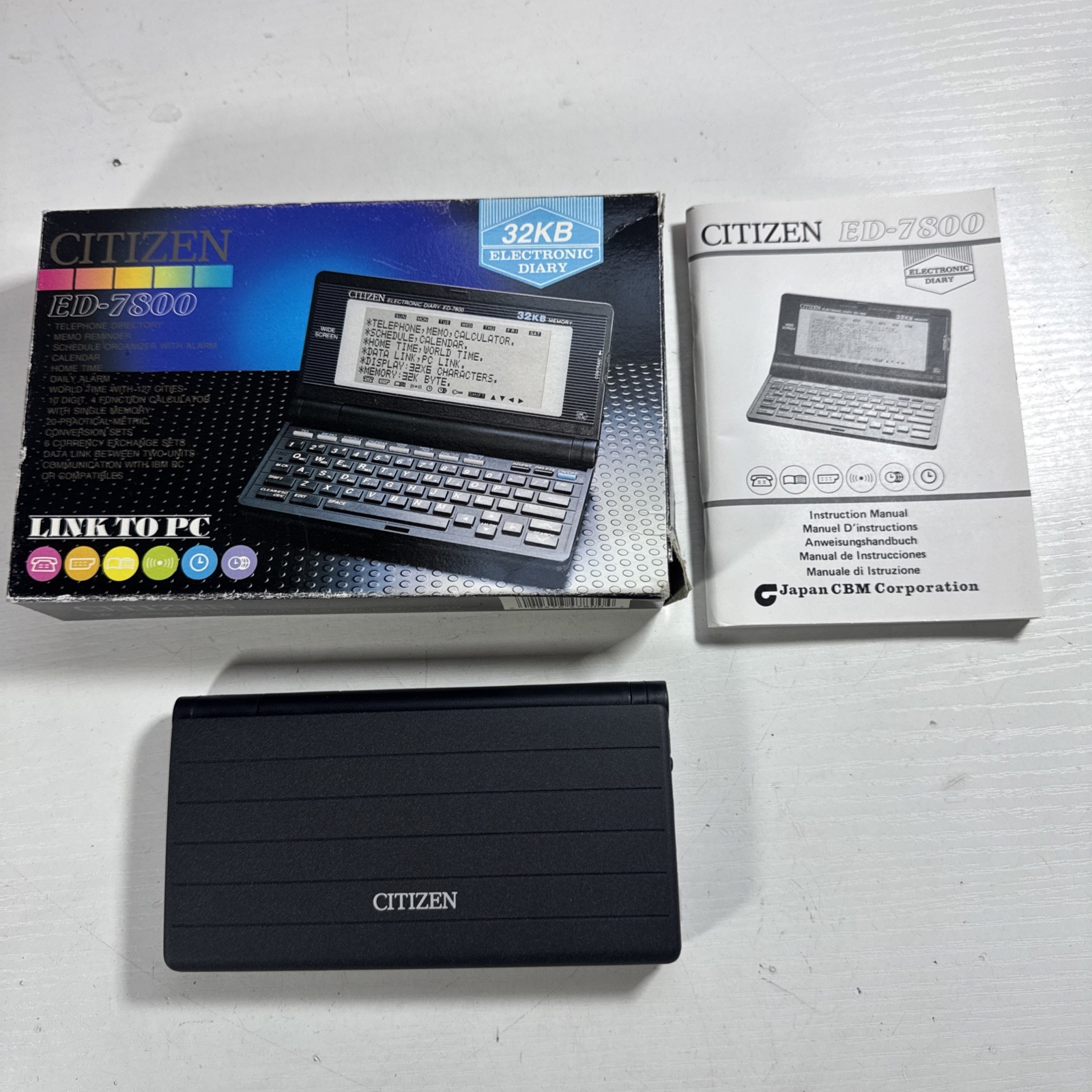 Citizen ED-7800 32kb Electronic Diary New Open Box