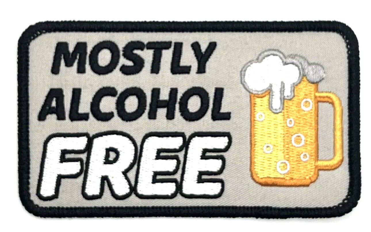 Mostly Alcohol Free Beer Bar Adult Humorous Funny Vintage Style Patch Cap Hat