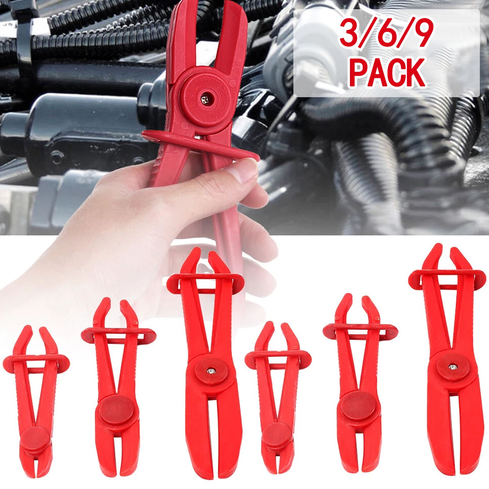 3/6/9Pcs Set Fuel Water Brake Line Pipe Pinch Off Pliers Flexible Hose Clamp Kit