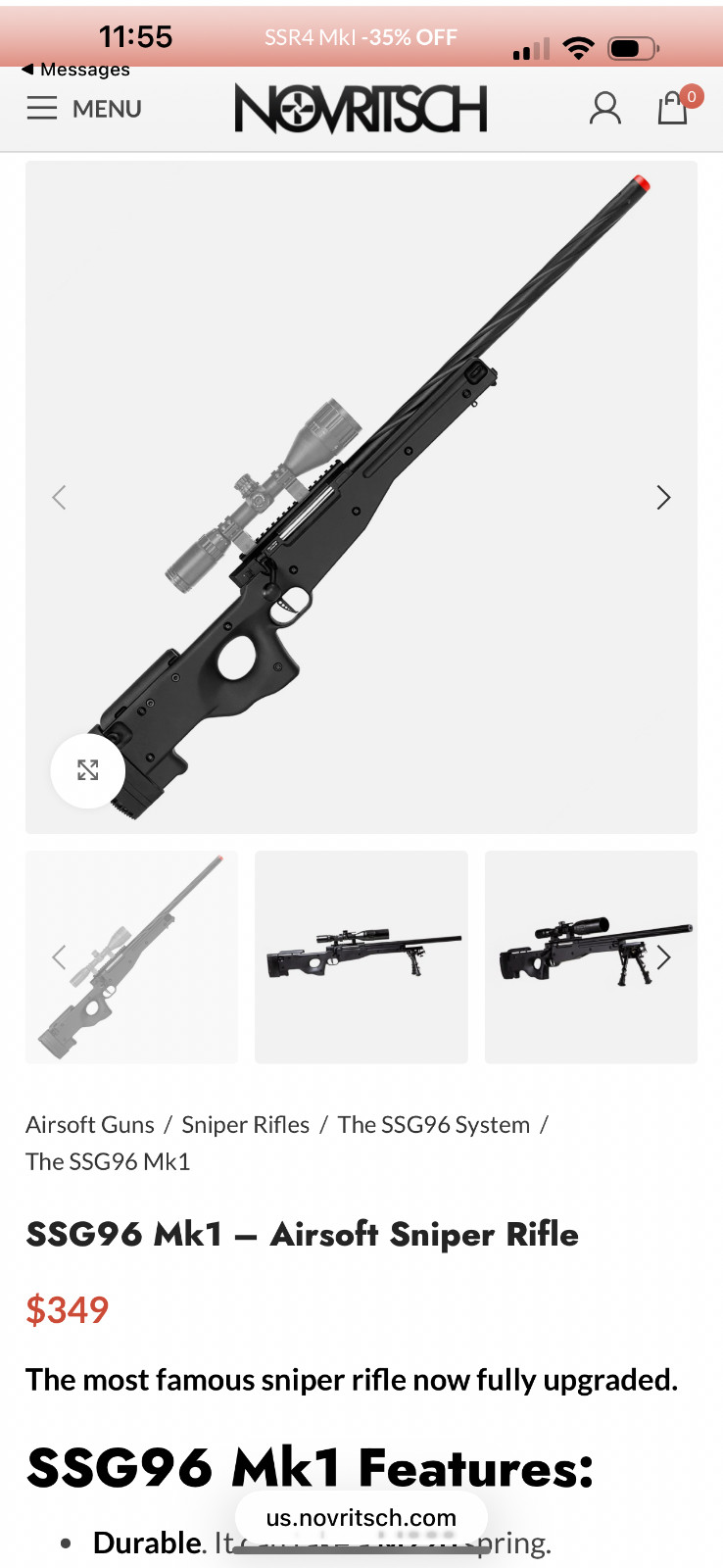 Airsoft Sniper Rifle and Accessories