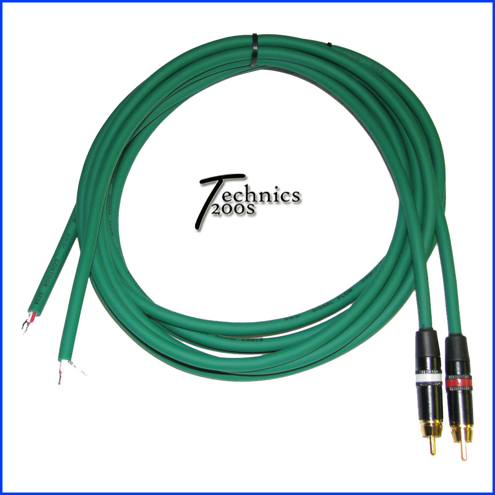 GREEN TECHNICS 1200 6FT PERFORMANCE RCA CABLE W/ NEUTRIK REAN GOLD CONNECTS RCAs