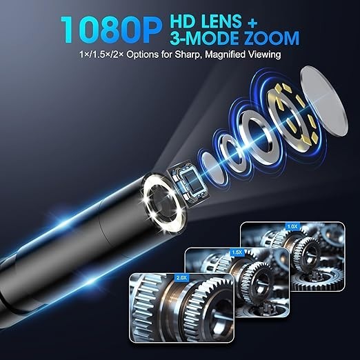 Industrial Endoscope Camera 1080P HD 4.3'' Screen Borescope Inspection Camera US