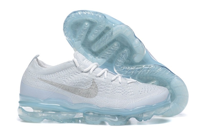 Nike Vapormax Flyknit white Grey Lightweight Air Cushion Running Shoes Men
