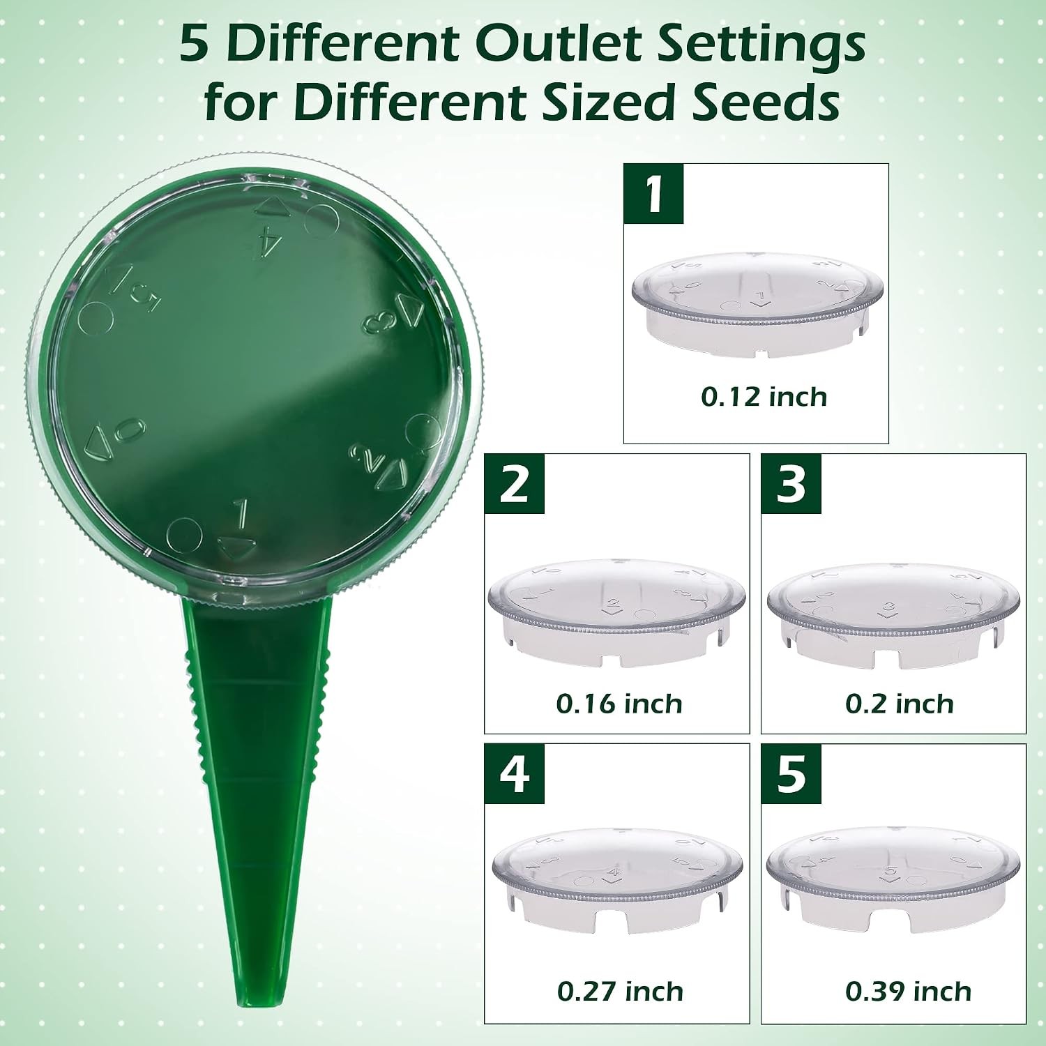 2 Pieces Seed Spreader Handheld Seed Planter Tool Seed Sower for Tiny Seeds,