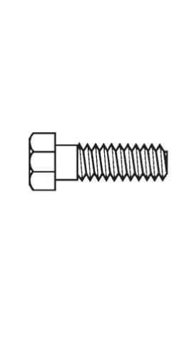 1/2-13 x 5-1/2" Hex Head Cap Screw Unslotted Nylon Bolt Fastener S58187